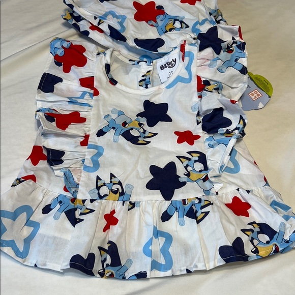 Bluey Kids top and skirt with Star Pattern - Picture 5 of 7